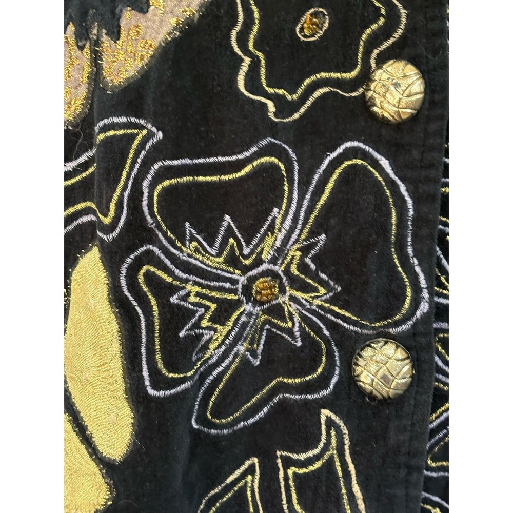 Sandy Starkman vintage velvet Jacket, art to wear, statement, boho luxe - Picture 5 of 6